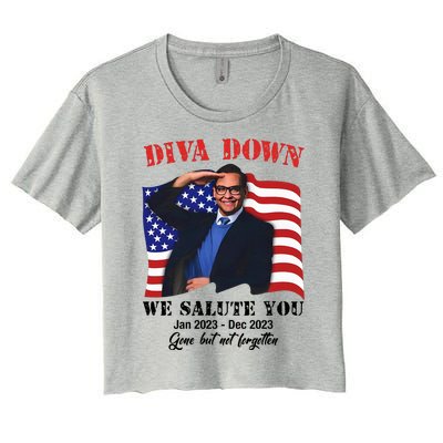 George Santos Diva Down We Salute You Women's Crop Top Tee