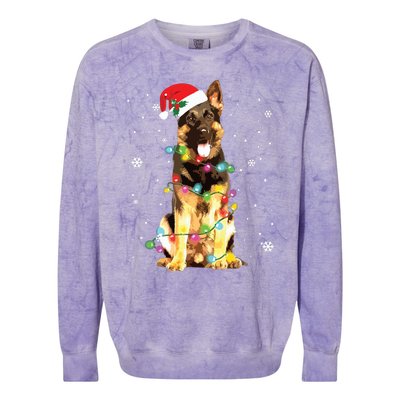 German Shepherd Dog Tree Christmas Sweater Xmas Dogs Gifts Colorblast Crewneck Sweatshirt