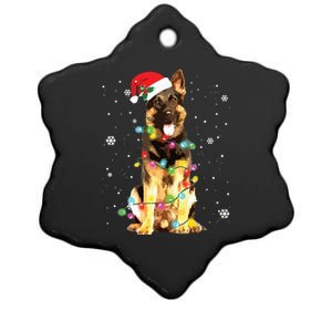 German Shepherd Dog Tree Christmas Sweater Xmas Dogs Gifts Ceramic Star Ornament