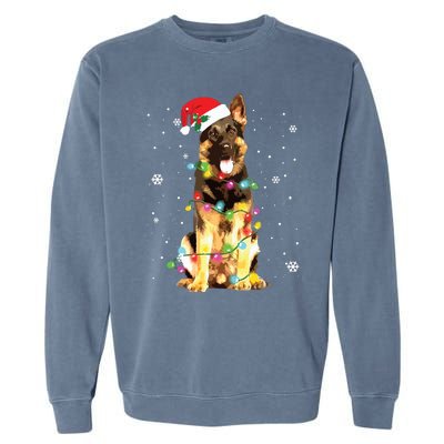 German Shepherd Dog Tree Christmas Sweater Xmas Dogs Gifts Garment-Dyed Sweatshirt