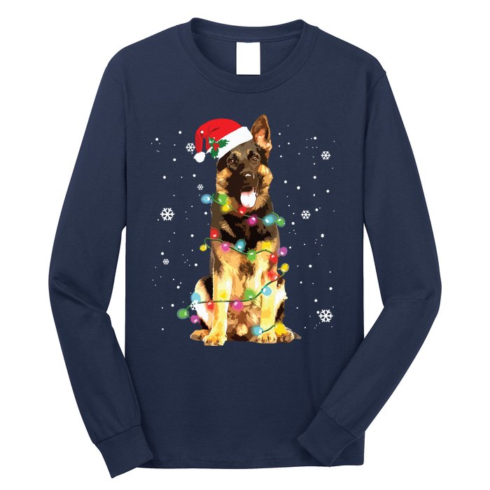 German Shepherd Dog Tree Christmas Sweater Xmas Dogs Gifts Long Sleeve Shirt