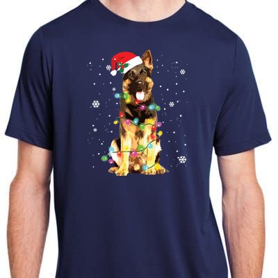 German Shepherd Dog Tree Christmas Sweater Xmas Dogs Gifts Adult ChromaSoft Performance T-Shirt