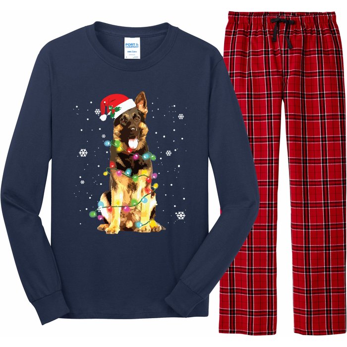 German Shepherd Dog Tree Christmas Sweater Xmas Dogs Gifts Long Sleeve Pajama Set