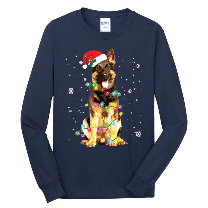 German Shepherd Dog Tree Christmas Sweater Xmas Dogs Gifts Tall Long Sleeve T-Shirt