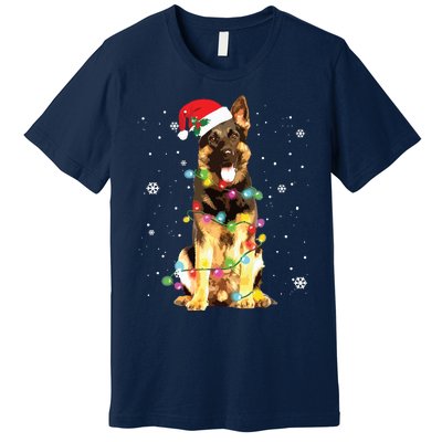 German Shepherd Dog Tree Christmas Sweater Xmas Dogs Gifts Premium T-Shirt