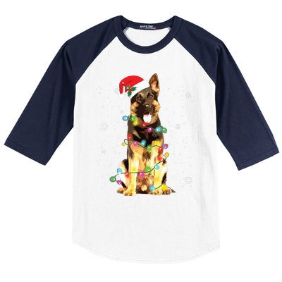 German Shepherd Dog Tree Christmas Sweater Xmas Dogs Gifts Baseball Sleeve Shirt