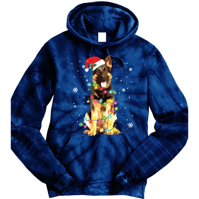 German Shepherd Dog Tree Christmas Sweater Xmas Dogs Gifts Tie Dye Hoodie