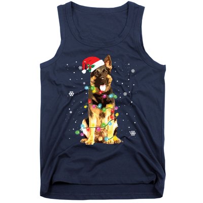 German Shepherd Dog Tree Christmas Sweater Xmas Dogs Gifts Tank Top