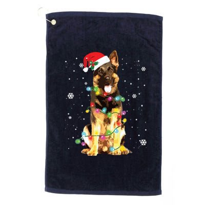 German Shepherd Dog Tree Christmas Sweater Xmas Dogs Gifts Platinum Collection Golf Towel