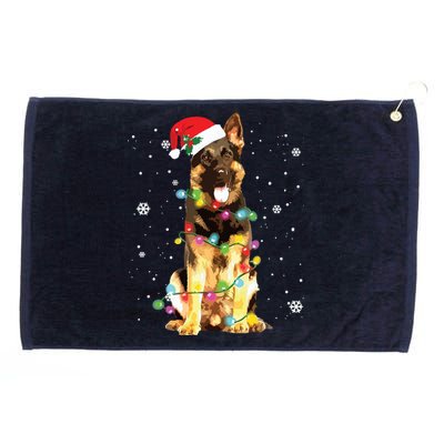 German Shepherd Dog Tree Christmas Sweater Xmas Dogs Gifts Grommeted Golf Towel