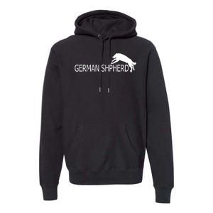 German Shepherd Dog Logo Premium Hoodie