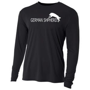 German Shepherd Dog Logo Cooling Performance Long Sleeve Crew