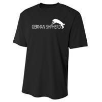 German Shepherd Dog Logo Performance Sprint T-Shirt