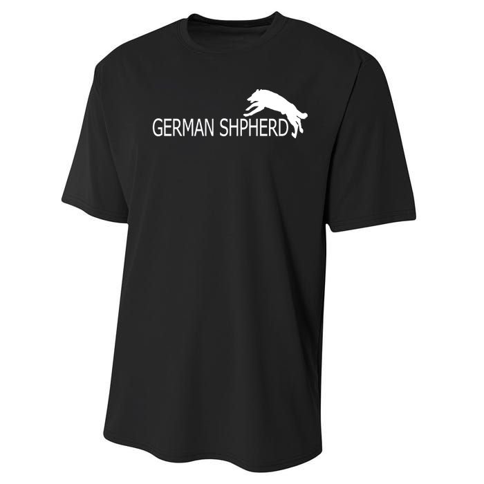 German Shepherd Dog Logo Performance Sprint T-Shirt