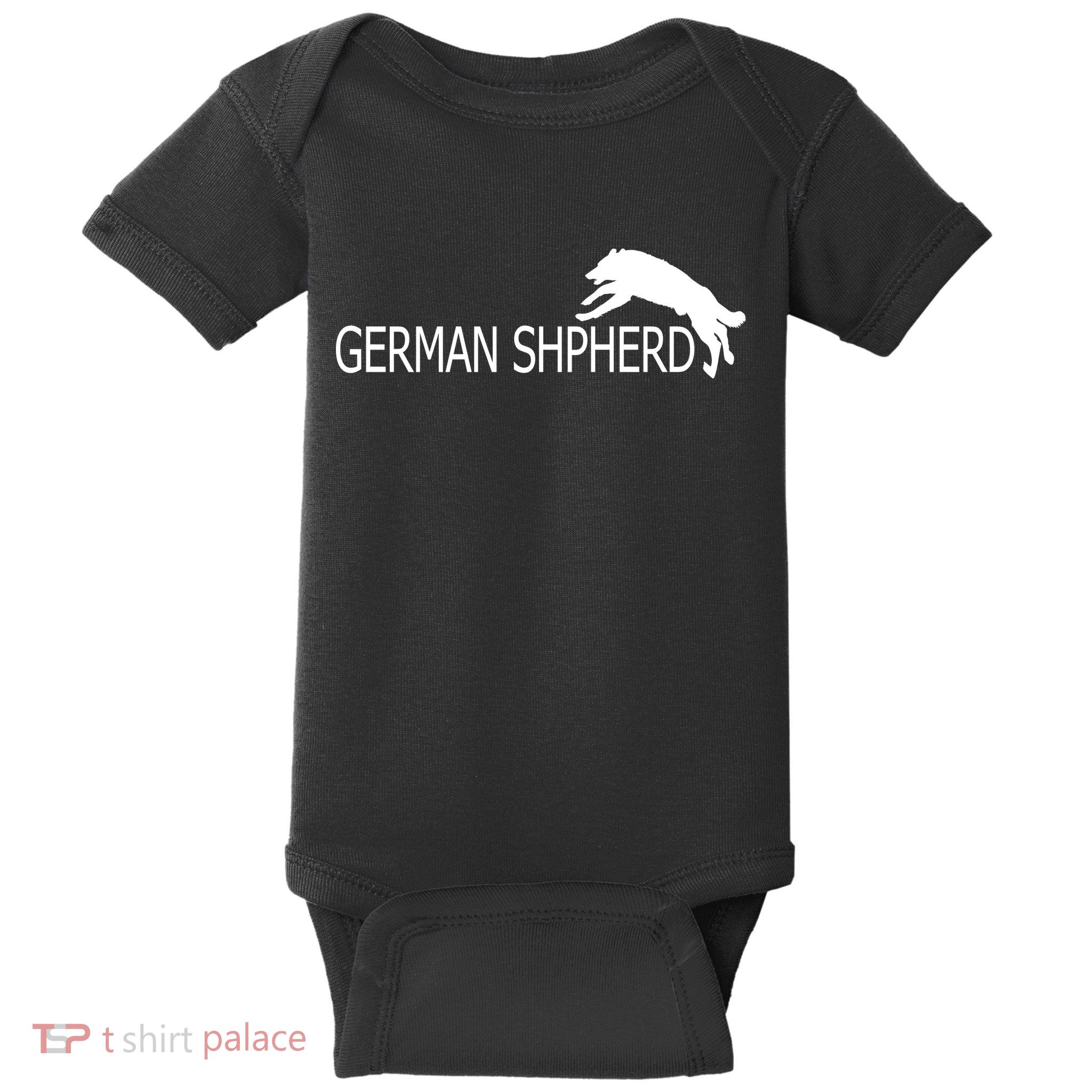 German Shepherd Dog Logo Baby Bodysuit