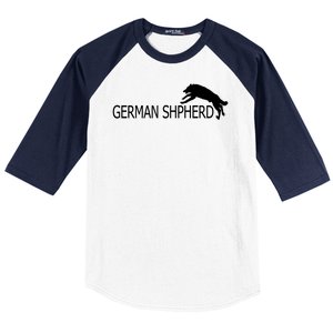 German Shepherd Dog Logo Baseball Sleeve Shirt