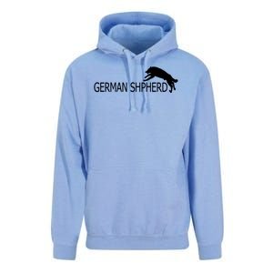 German Shepherd Dog Logo Unisex Surf Hoodie