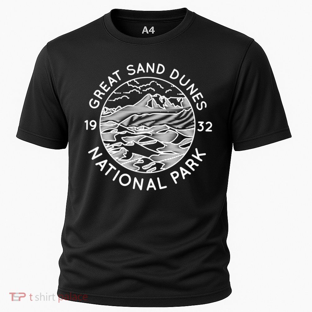 Great Sand Dunes National Park Cool White Line Art Outdoor Great Gift Performance Shirt