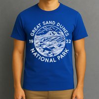 Great Sand Dunes National Park Cool White Line Art Outdoor Great Gift T-Shirt