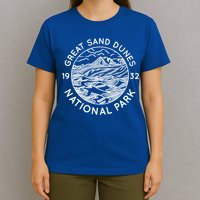Great Sand Dunes National Park Cool White Line Art Outdoor Great Gift T-Shirt