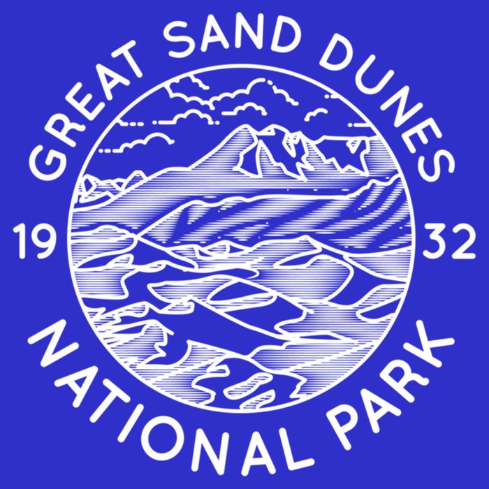 Great Sand Dunes National Park Cool White Line Art Outdoor Great Gift T-Shirt
