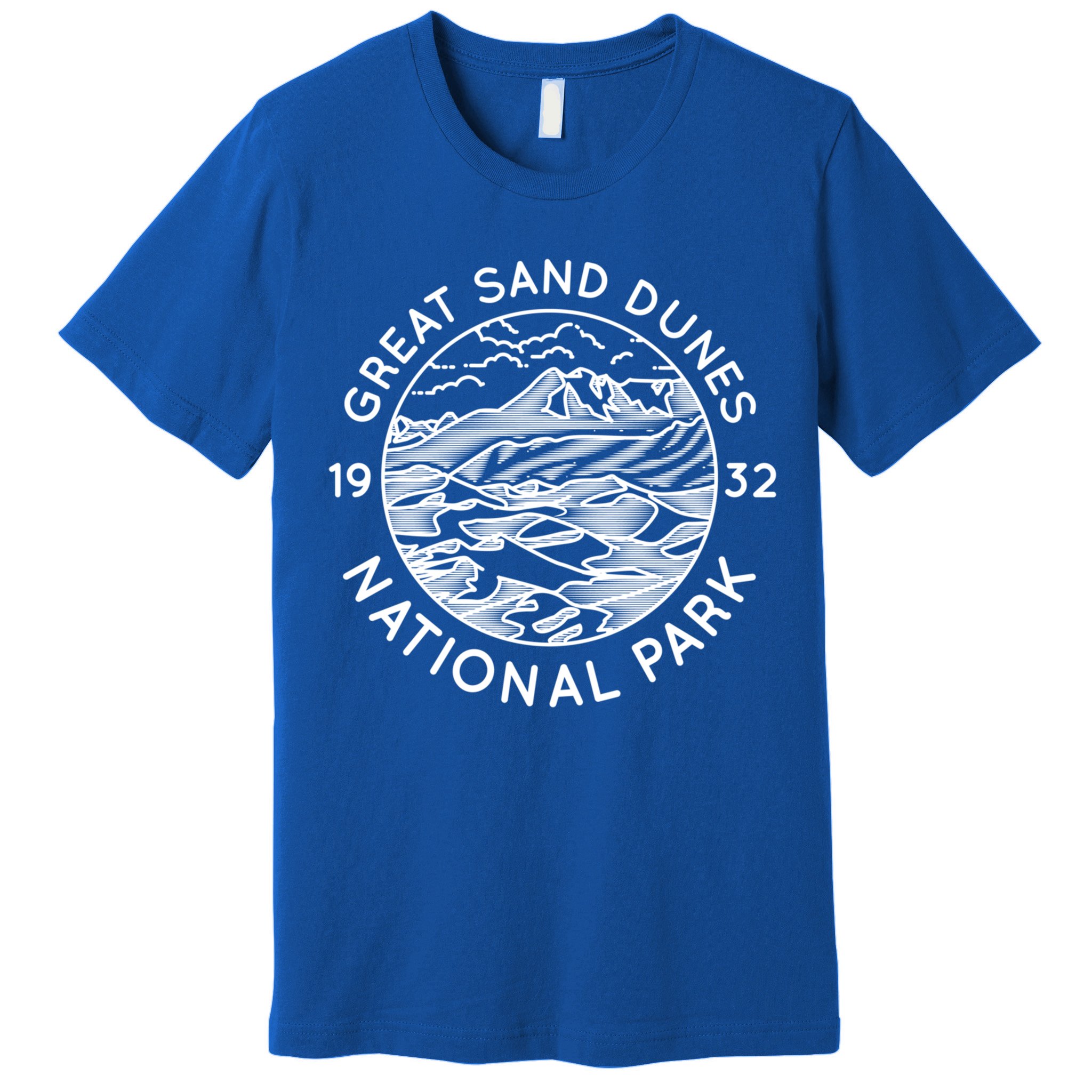 Great Sand Dunes National Park Cool White Line Art Outdoor Great Gift Premium T-Shirt