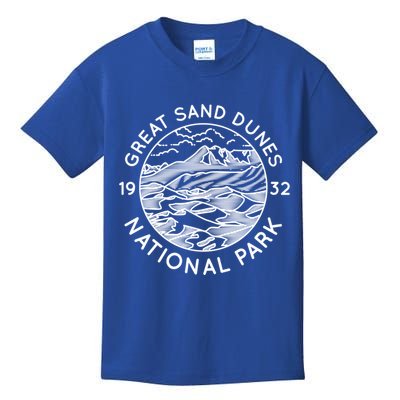 Great Sand Dunes National Park Cool White Line Art Outdoor Great Gift Kids T-Shirt