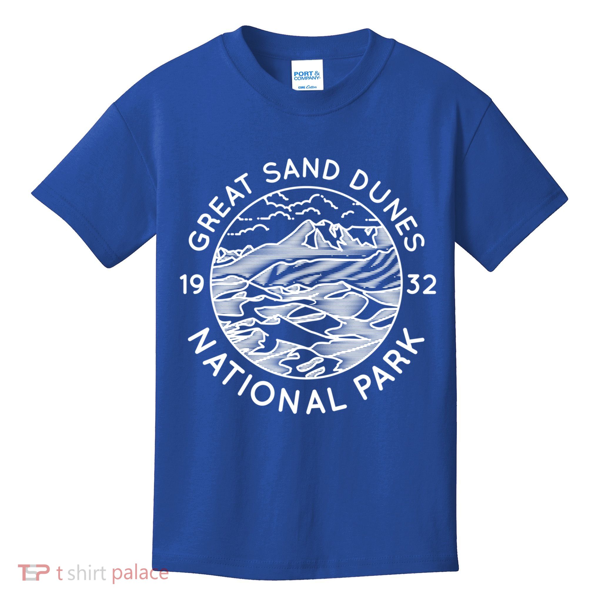 Great Sand Dunes National Park Cool White Line Art Outdoor Great Gift Kids T-Shirt
