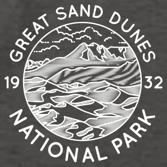 Great Sand Dunes National Park Cool White Line Art Outdoor Great Gift Vector Backpack