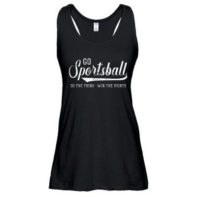 Go Sportsball! Do The Thing Win The Points Funny Sports Ladies Essential Flowy Tank