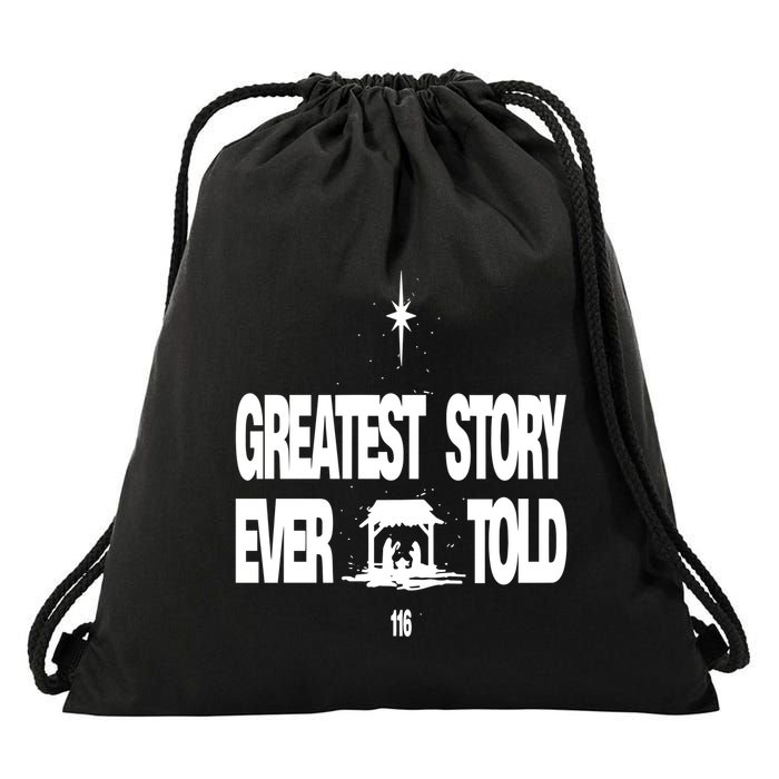 Greatest Story Ever Told Drawstring Bag