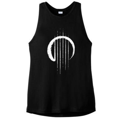 Guitar Strings Enso Japan Zen Circle Calligraphy Guitarist Ladies PosiCharge Tri-Blend Wicking Tank