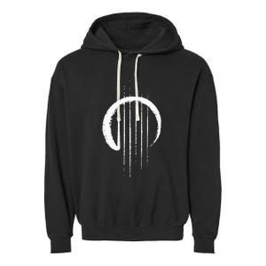 Guitar Strings Enso Japan Zen Circle Calligraphy Guitarist Garment-Dyed Fleece Hoodie