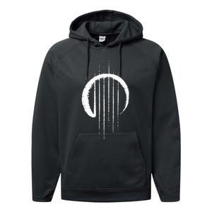 Guitar Strings Enso Japan Zen Circle Calligraphy Guitarist Performance Fleece Hoodie