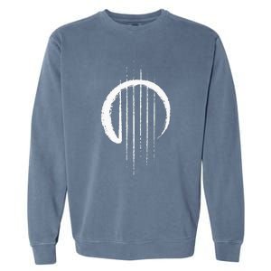 Guitar Strings Enso Japan Zen Circle Calligraphy Guitarist Garment-Dyed Sweatshirt