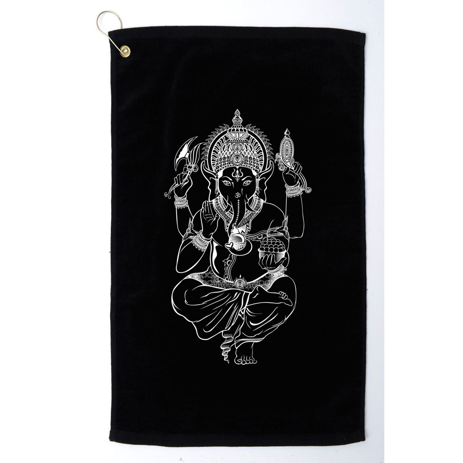 Ganesh Symbol Elephant God Yoga Meditation Gift Golf Towel