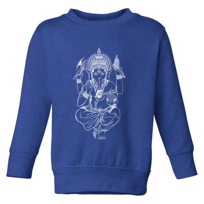 Ganesh Symbol Elephant God Yoga Meditation Gift Toddler Sweatshirt