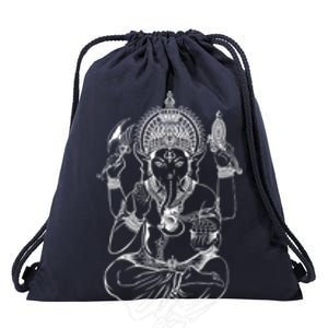 Ganesh Symbol Elephant God Yoga Meditation Gift Drawstring Bag