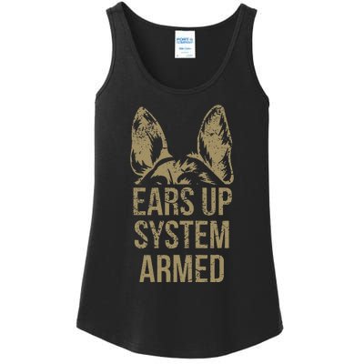 German Shepherd Ears Up System Armed Ladies Essential Tank