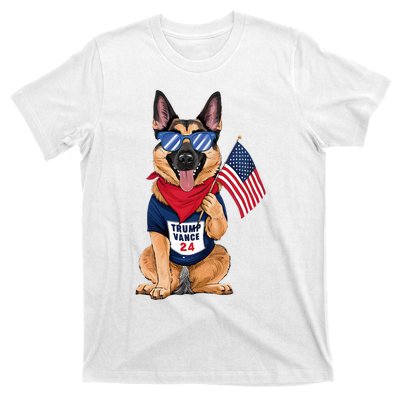 German Shepherd Even My Dog Wants Trump Vance 2024 T-Shirt