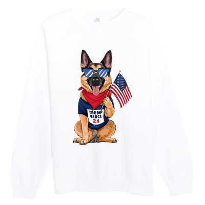 German Shepherd Even My Dog Wants Trump Vance 2024 Premium Crewneck Sweatshirt