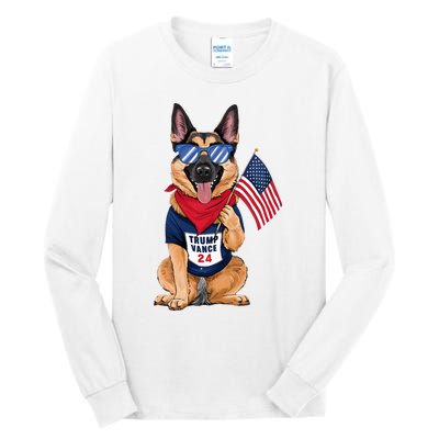 German Shepherd Even My Dog Wants Trump Vance 2024 Tall Long Sleeve T-Shirt