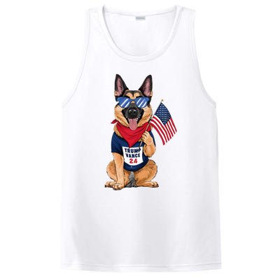 German Shepherd Even My Dog Wants Trump Vance 2024 PosiCharge Competitor Tank