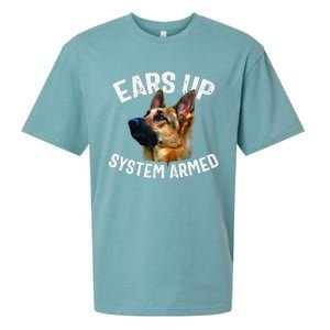 German Shepherd Ears Up System Armed Tee Dog Lover Sueded Cloud Jersey T-Shirt