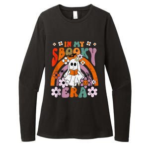 Groovy Sbooky Era Cute Ghost Boo Funny Reading Halloween Womens CVC Long Sleeve Shirt