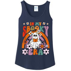 Groovy Sbooky Era Cute Ghost Boo Funny Reading Halloween Ladies Essential Tank