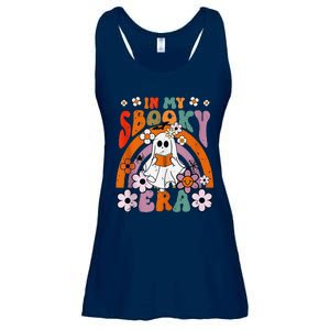 Groovy Sbooky Era Cute Ghost Boo Funny Reading Halloween Ladies Essential Flowy Tank