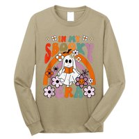 Groovy Sbooky Era Cute Ghost Boo Funny Reading Halloween Long Sleeve Shirt