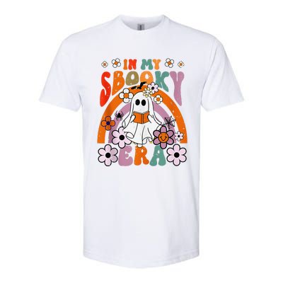 Groovy Sbooky Era Cute Ghost Boo Funny Reading Halloween Softstyle® CVC T-Shirt