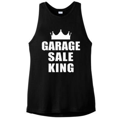 Garage Sale Funny Garage Sale King Yard Sale Ladies PosiCharge Tri-Blend Wicking Tank